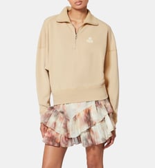 Pull polo Isalyne droit en coton à rayures Isabel Marant