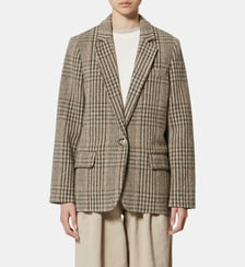 Veste classique Charlyne à carreaux en laine vierge  Isabel Marant