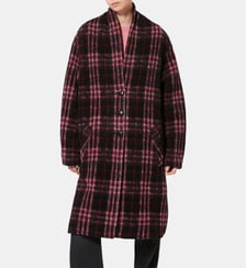 Manteau Gabriel ample en laine carreaux Isabel Marant