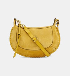 Sac à main Oskan Moon en cuir velours Isabel Marant
