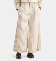 Pantalon droit rayé Charlize en coton Jejia