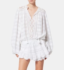 Robe Preya à volants courte en coton Isabel Marant