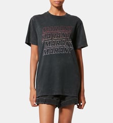 T-shirt Zoeline droit imprimé signature en coton Isabel Marant