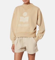 Sweat-shirt Moby en coton col montant Isabel Marant