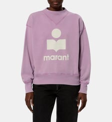 Sweat-shirt Moby en coton col montant Isabel Marant