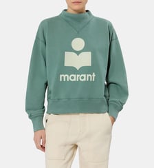 Sweat-shirt Moby en coton col montant Isabel Marant