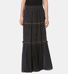 Jupe Volodia longue à volants en coton Isabel Marant