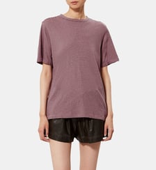 T-shirt Zewe droit rayé en lin Isabel Marant