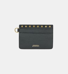 Porte-carte en cuir signature Isabel Marant