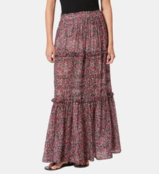 Jupe Volomia évasée longue à motif fleuri en coton Isabel Marant