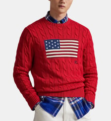 Pull droit signature maille torsadée Polo Ralph Lauren