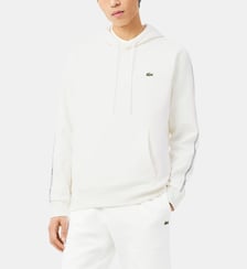 Hoodie droit en molleton de coton Lacoste