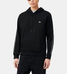 Hoodie droit en molleton de coton Lacoste