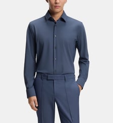 Chemise droite en jersey stretch BOSS
