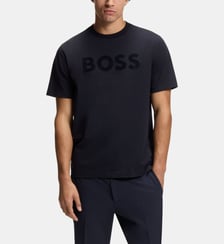 T-shirt droit Relaxed en coton stretch signature BOSS