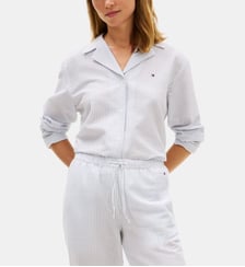 Chemise de pyjama fluide rayée Tommy Hilfiger