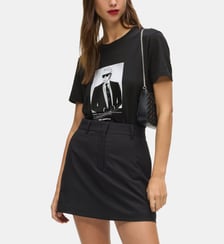 T-shirt droit imprimé en coton Karl Lagerfeld