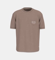 T-shirt droit signature en coton Guess Jeans
