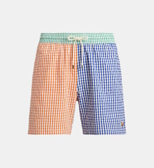 Short de bain à carreaux signature en coton mélangé Polo Ralph Lauren