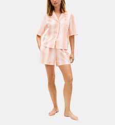 Ensemble court de pyjama en coton rayé signature Tommy Hilfiger