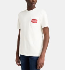 T-shirt droit signature en coton Replay