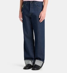 Jean droit ample signature en denim Marni
