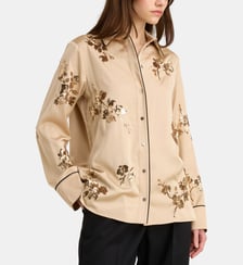 Chemise Sequins fleuri ample Karl Lagerfeld