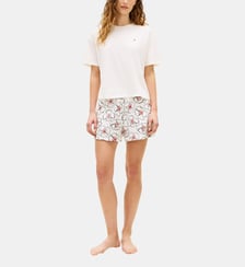 Ensemble de pyjama court droit en coton signature Tommy Hilfiger