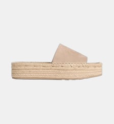 Mules plateforme signature Calvin Klein