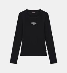 T-shirt droit signature en coton Guess Jeans