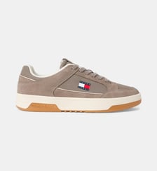 Baskets basses en cuir et coton signature Tommy Hilfiger