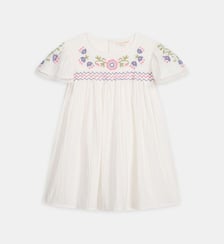 Robe Ana évasée coton bio à broderies Louise Misha