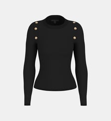 Pull ajusté maille côtelée Guess