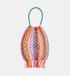 Sac à main filet Poca coloré et franges Gisel Paris