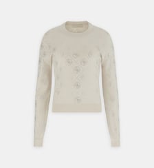 Pull droit maille monogrammée Guess