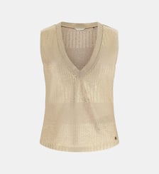 Top droit sans manches col V Guess