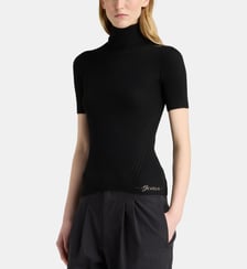 Pull côtelé ajusté manches courtes Guess