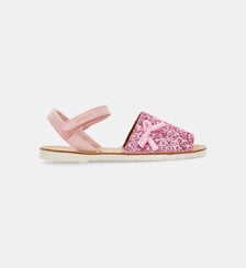 Sandales à paillettes avec nœud Monnalisa