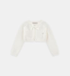 Cardigan droit en coton Monnalisa
