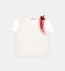 T-shirt droit en tulle Monnalisa