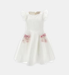 Robe en tulle avec nœuds Monnalisa