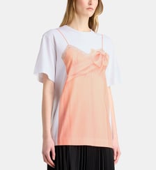 T-shirt droit trompe l'œil coton Simone Rocha