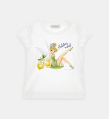 T-shirt Clochette imprimé en coton mélangé Monnalisa