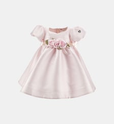 Robe à fleurs manches courtes bouffantes Monnalisa
