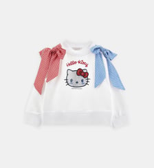 Sweat droit Hello Kitty avec nœuds Monnalisa