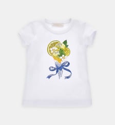 T-shirt Crème Glacée imprimé en coton mélangé Monnalisa