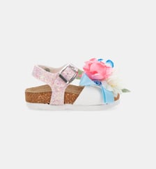 Sandales avec bouquet signature Monnalisa