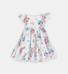 Robe évasée à motif fleuri Monnalisa