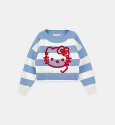 Pull droit rayé Hello Kitty Monnalisa