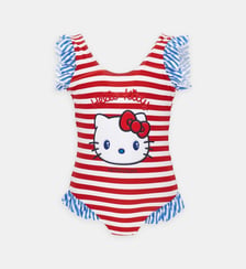 Maillot de bain une pièce Hello Kitty rayé Monnalisa
